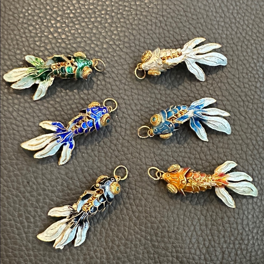 Vintage Enamel Koi Fish - Pick One